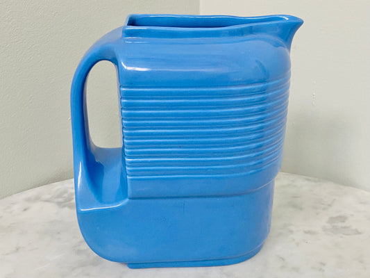 Vintage Hall China Co. Made for Westinghouse Refrigerator Pitcher Jug Blue - Home Decor - Housewares - Entertaining