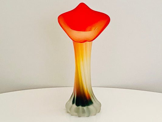 Vintage Jack In The Pulpit' Translucent Vase - Collectible Glass - Home Decor