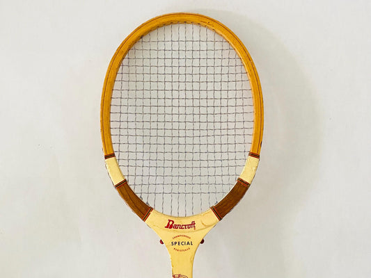 Vintage Billie Jean King Bancroft Championship Special Wood Serial Numbered #230 Racquet - Antique Sports - Home Decor