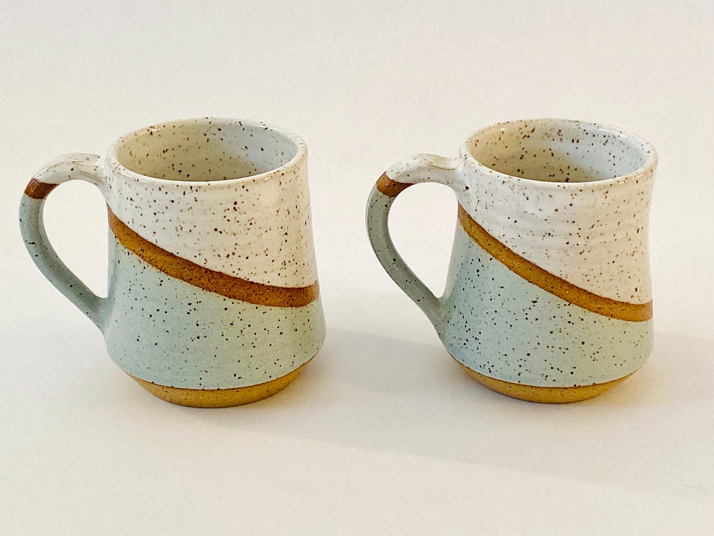 Studio Pottery (Set of 2) Rachael Pots Speckled Art Pottery Stoneware Mugs - Studio Pottery - Art Pottery - Home Decor