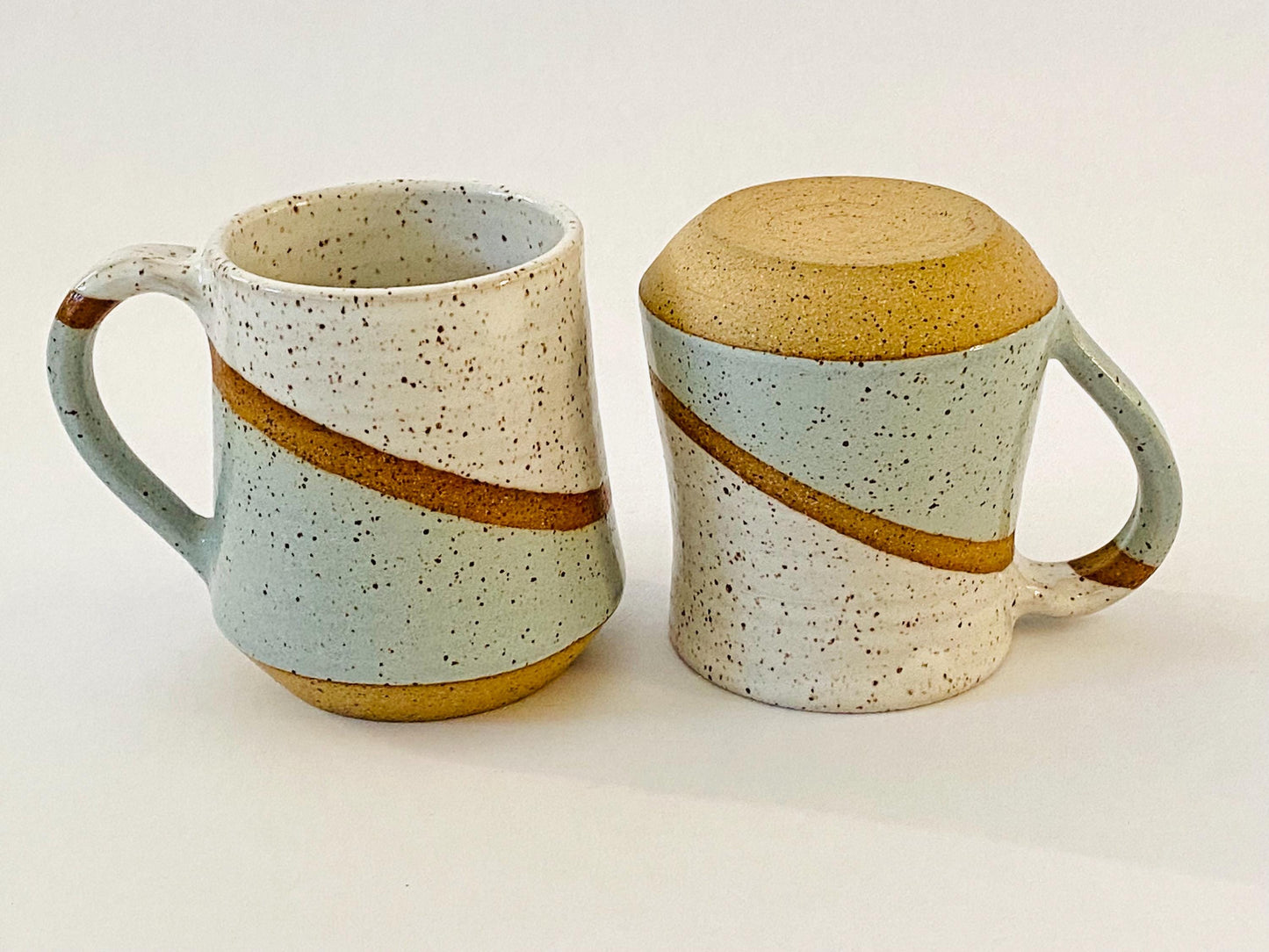 Studio Pottery (Set of 2) Rachael Pots Speckled Art Pottery Stoneware Mugs - Studio Pottery - Art Pottery - Home Decor