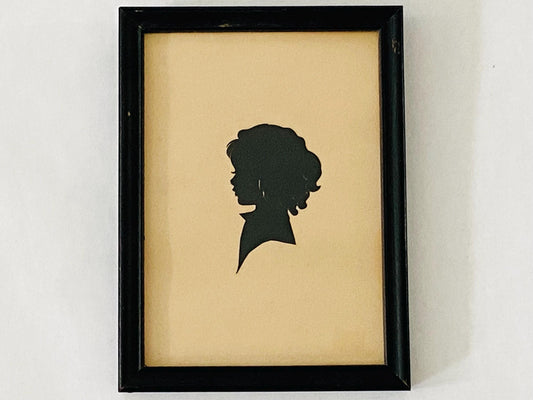 Girl Hand Cut Framed Silhouette - July 1947 - Wall Decor - Fine Art - Wall Art